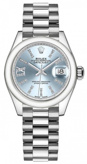 Rolex Lady-Datejust 28 Platinum Orologio da donna 279166