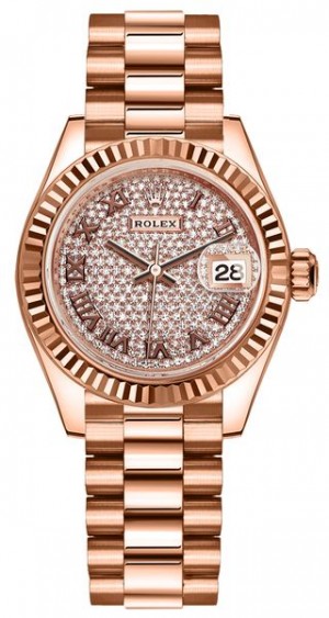Rolex Lady-Datejust 28 Diamond-Paved Dial Orologio da donna 279175