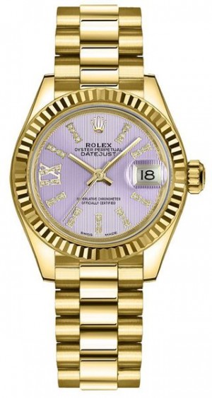 Rolex Lady-Date Just 28mm Presidente Bracciale Donna Orologio 279178