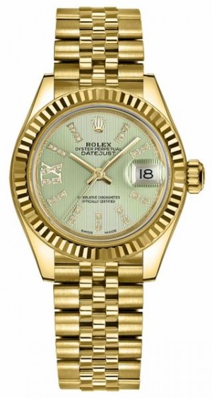 Rolex Lady-Datejust 28 Linden Green Dial Orologio da donna 279178
