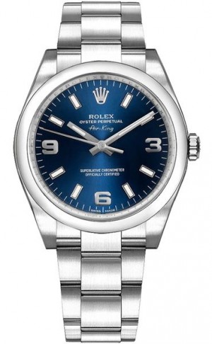 Orologio Rolex Oyster Perpetual 34 Blue Dial Midsize Watch 114200