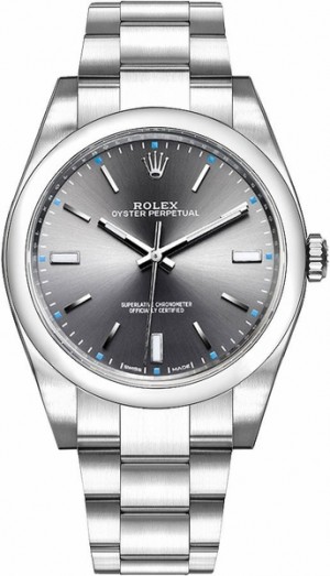 Rolex Oyster Perpetual 39 Dark Rhodium Orologio da uomo 114300