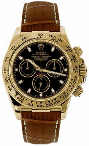 Rolex Cosmograph Daytona Orologio a cinturino in pelle Daytona 116518
