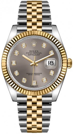 Rolex Datejust 36 Orologio con quadrante grigio diamante 116233