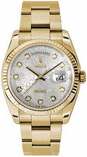 Rolex Day-Date 36 Orologio di lusso in oro da uomo 118238