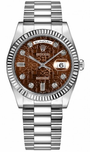 Rolex Day-Date 36 Bracciale President Orologio d'oro bianco 118239