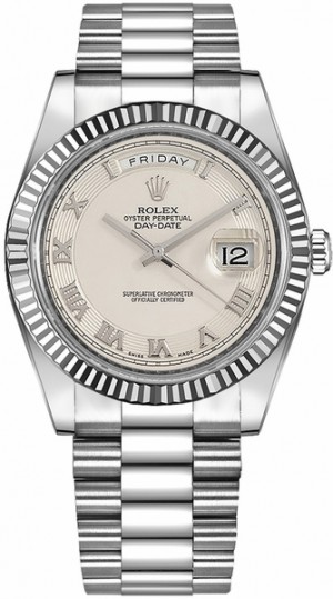 Rolex Day-Date 41 Ivory Dial Gold Orologio da uomo 218239