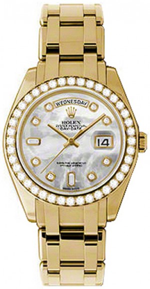 Rolex Day-Date Edizione Speciale Madreperla Diamond Gold Watch 18948