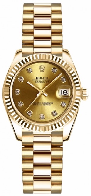 Rolex Lady-Datejust 26 Orologio d'oro da donna 179178