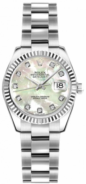 Rolex Lady-Datejust 26 Pearl Diamond Orologio da donna 179174