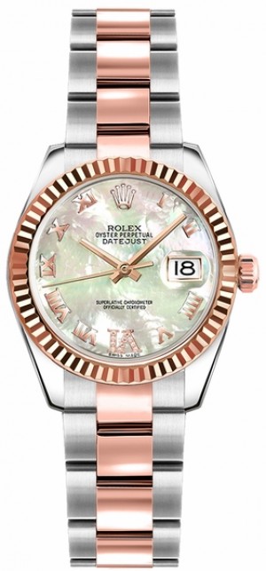 Rolex Lady-Datejust 26 Madreperla Orologio in oro rosa e acciaio 179171