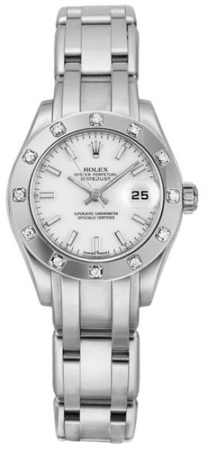 Rolex Pearlmaster Capolavoro in oro bianco 18 carati Orologio da donna 80319
