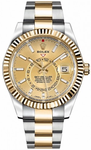 Rolex Sky-Dweller Champagne Dial Orologio da uomo 326933