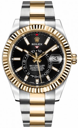 Rolex Sky-Dweller Orologio da uomo con quadrante nero 326933