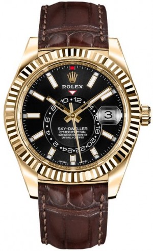 Rolex Sky-Dweller Orologio da uomo con quadrante nero 326138
